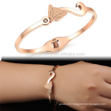 Wholesales & Retail Jewelry Korea Fashion Women Lady's Sexy Crystal Bangles Frosted Rose Gold Plated Bracelets Wholesale GH725